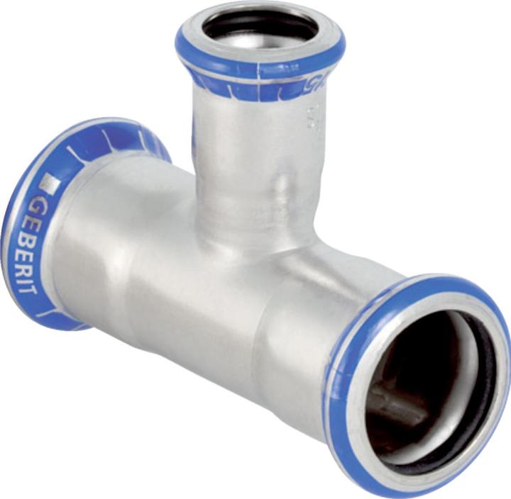 Geberit Mapress Stainless steel tee, reducing 22 x 15 x 22 mm (31206) (T-connection)