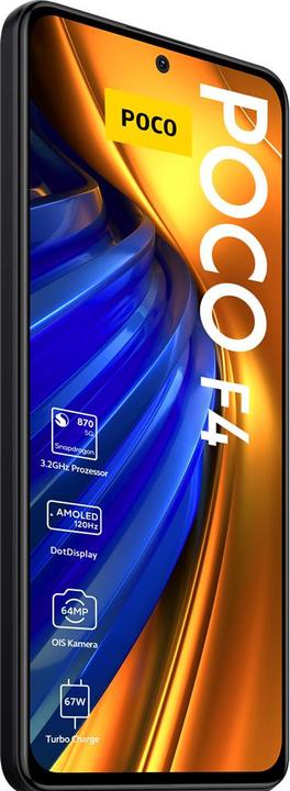 Image du produit Xiaomi Poco F4 (128 Go, Night Black, 6.67", Double SIM, 64 Mpx, 5G)