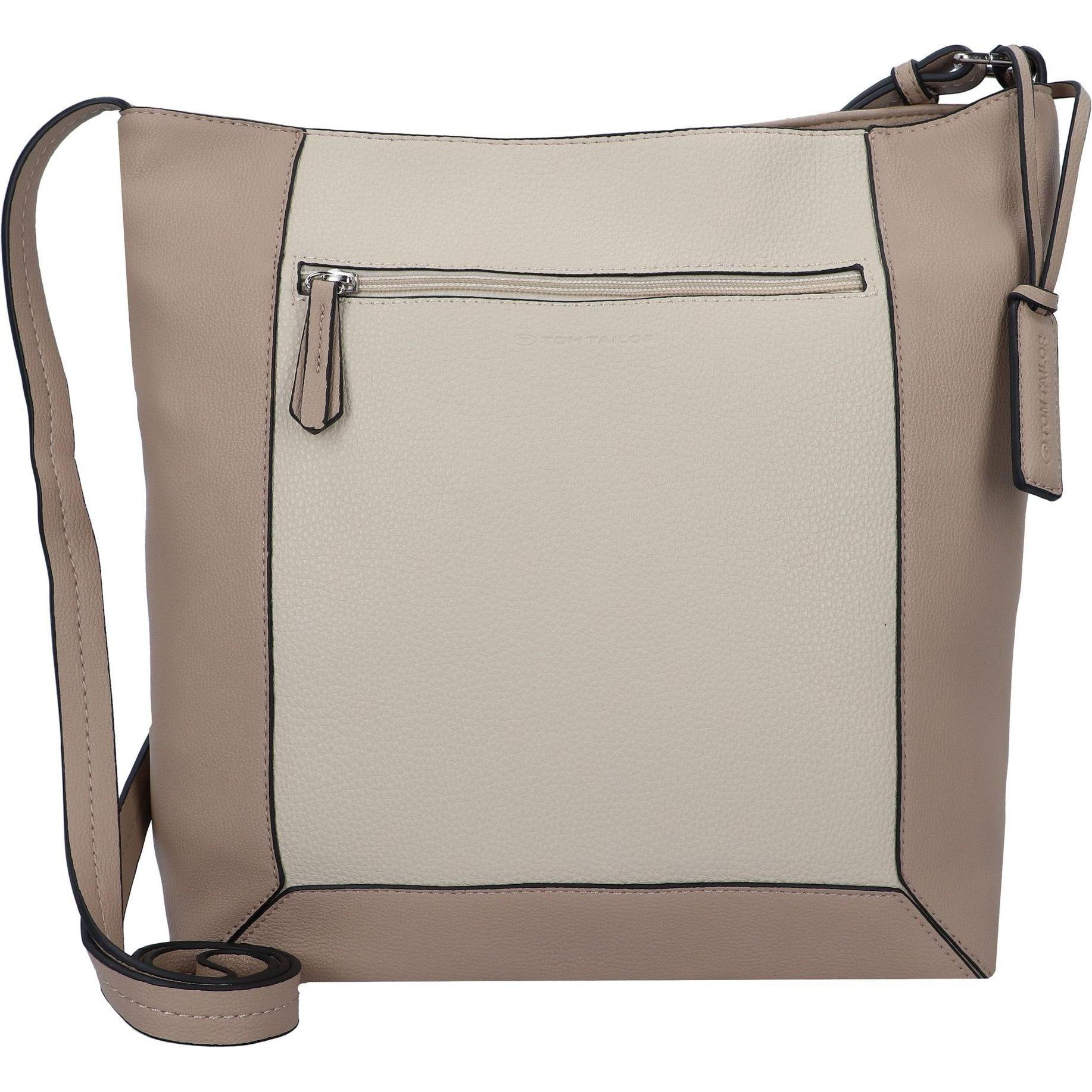 Tom Tailor, Handtasche, Nara Schultertasche 33 cm, Beige
