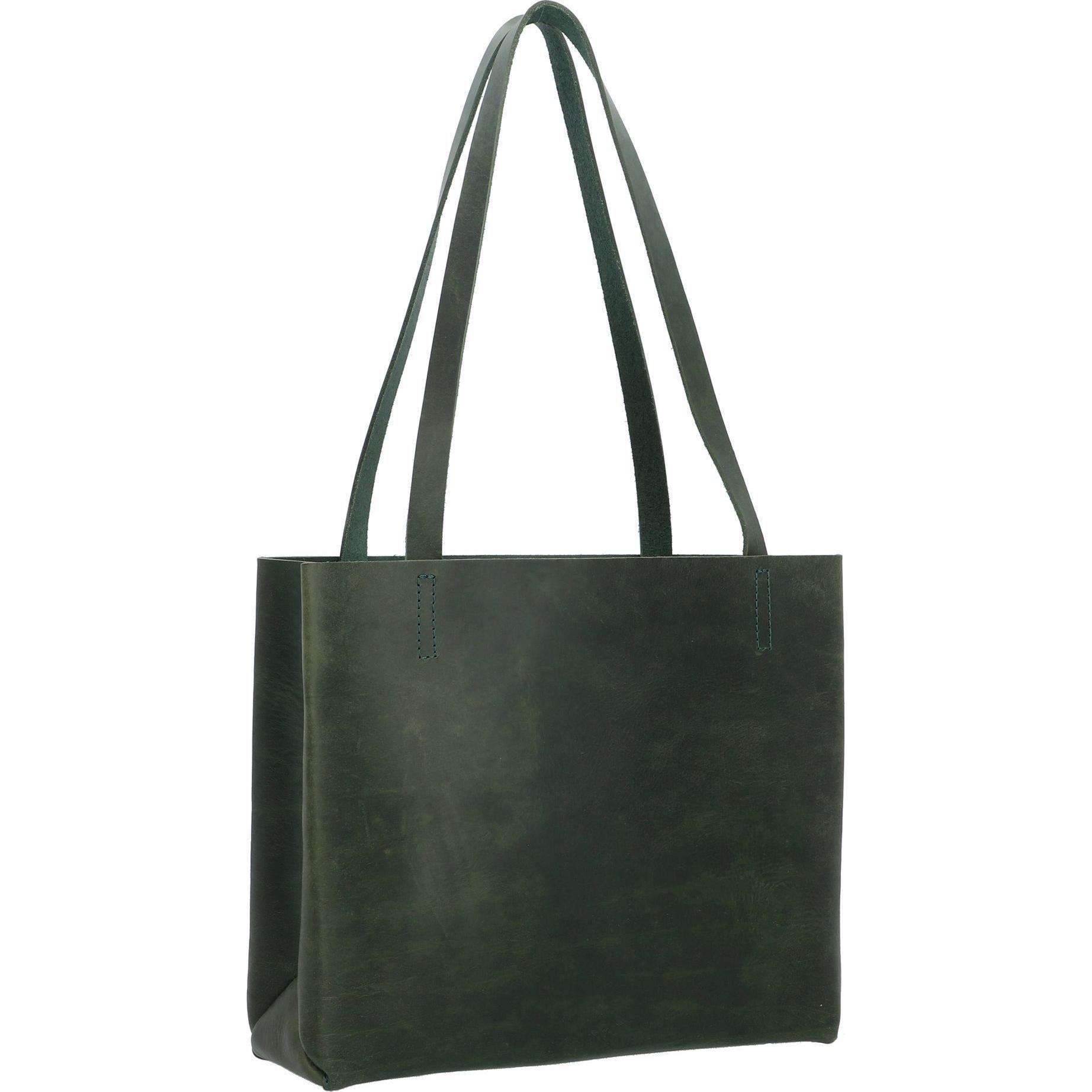 Thumbnail - Harolds, Handtasche, Paperbag Schultertasche Leder 32 cm, Grün