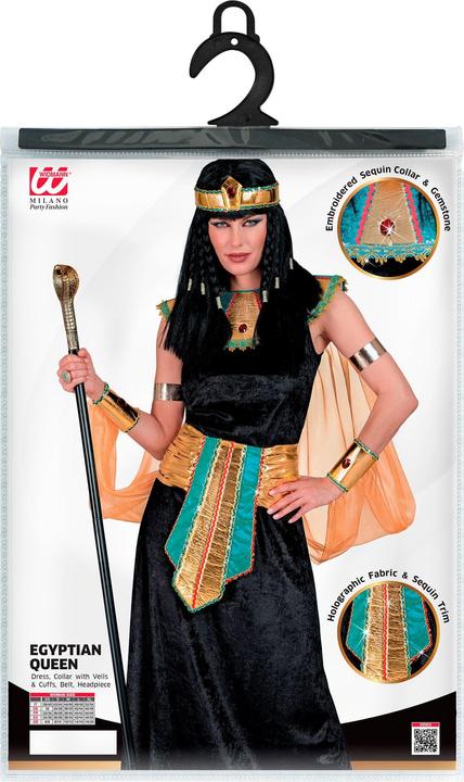 Image du produit Widmann Reine égyptienne Cléopâtre:costume, col Avec cape & bracelets, ceinture, bandeau (M)