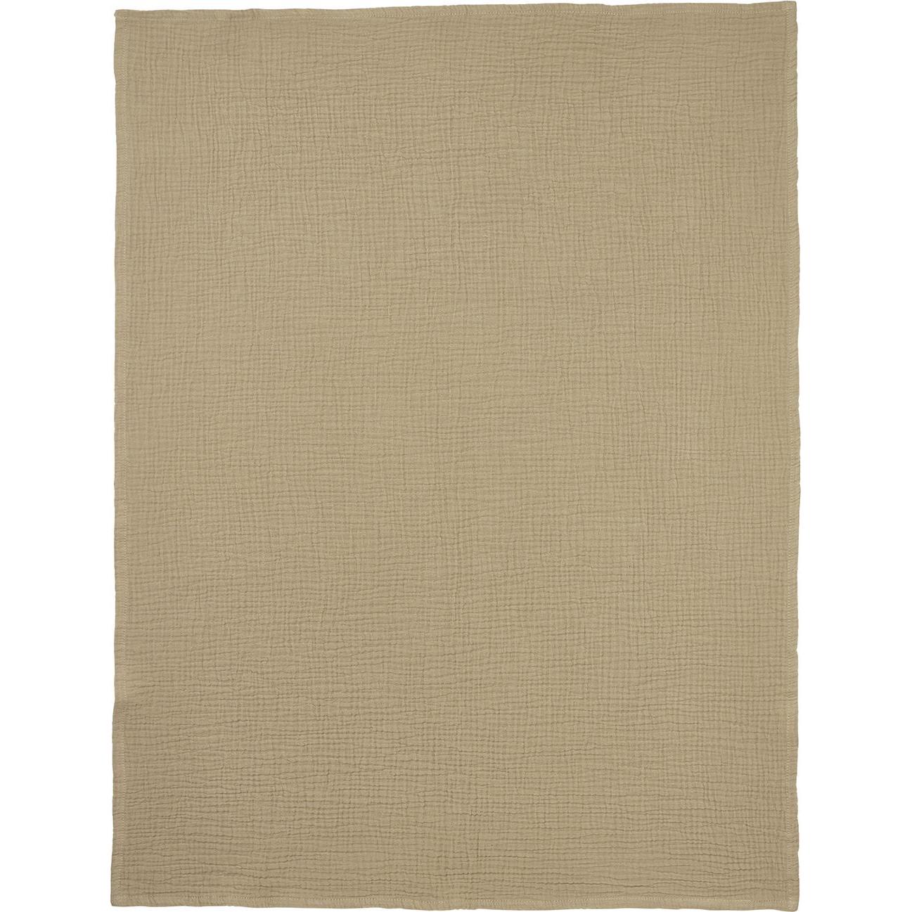 Thumbnail - Meyco, Babyduvet, Baby Uni kinderbettlaken - pre-washed musselin - taupe - 100x150cm
