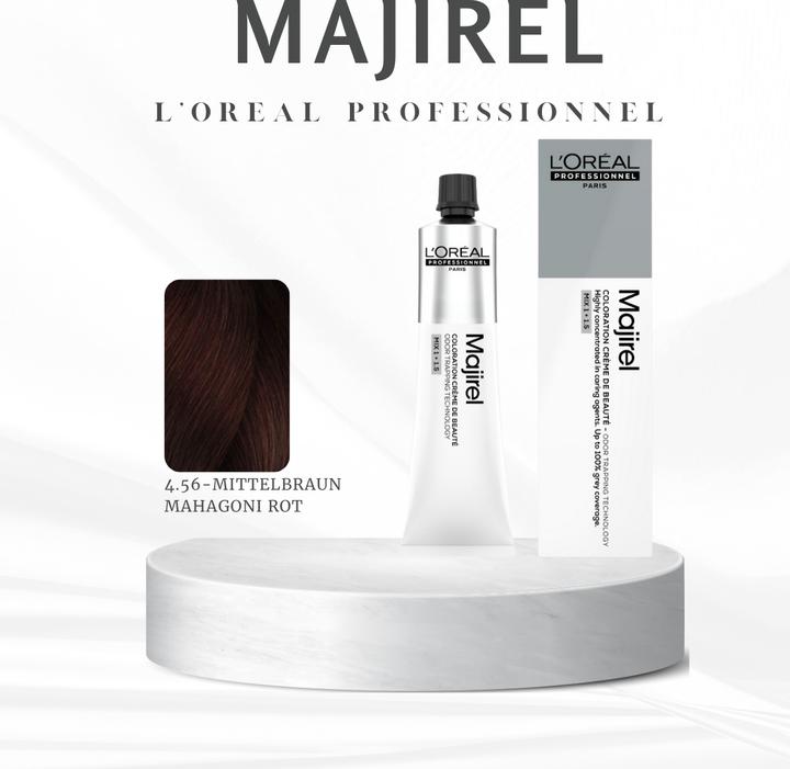 Produktbild L'Oréal Professionnel Majir. Red 4.56 60ml (4.56 mittelbraun mahagoni rot)