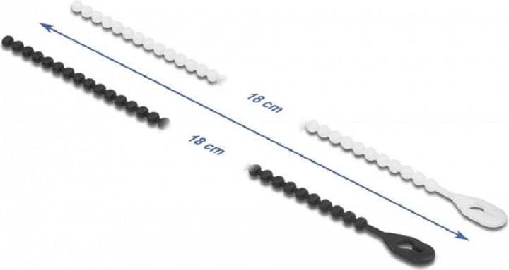 Produktbild Delock Blitzbinder wiederverwendbar L 180 x B 3,6 mm 100 Stück (Kunststoffkabelbinder, 180 mm, 100 Stk.)