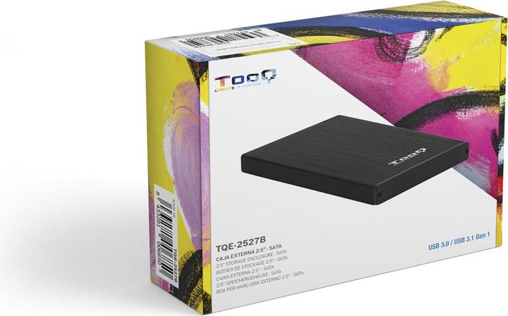 Productafbeelding Tooq Technology TQE-2527B Opslagschijfbehuizing HDD-behuizing zwart 2,5" (2.5")