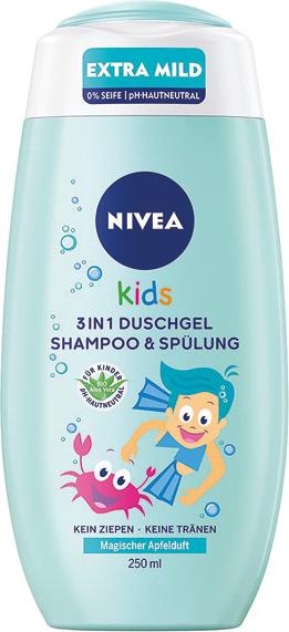 Produktbild NIVEA Kids 3in1 Duschgel Shampoo+Spülung 250ml (250 ml)