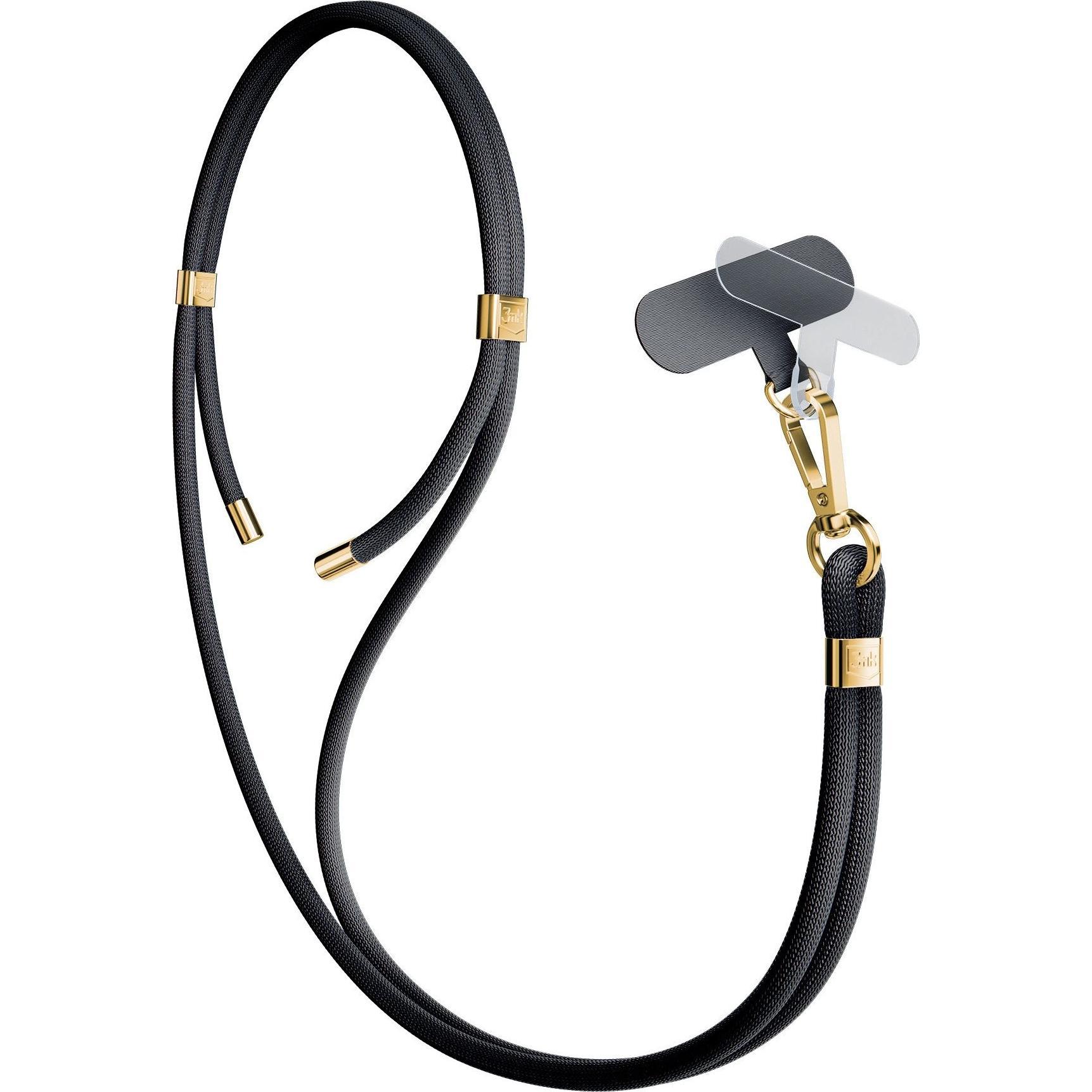 Thumbnail - 3MK EasyClip Elite Black (gold) Smycz do telefonu, Handykette, Schwarz, Gold