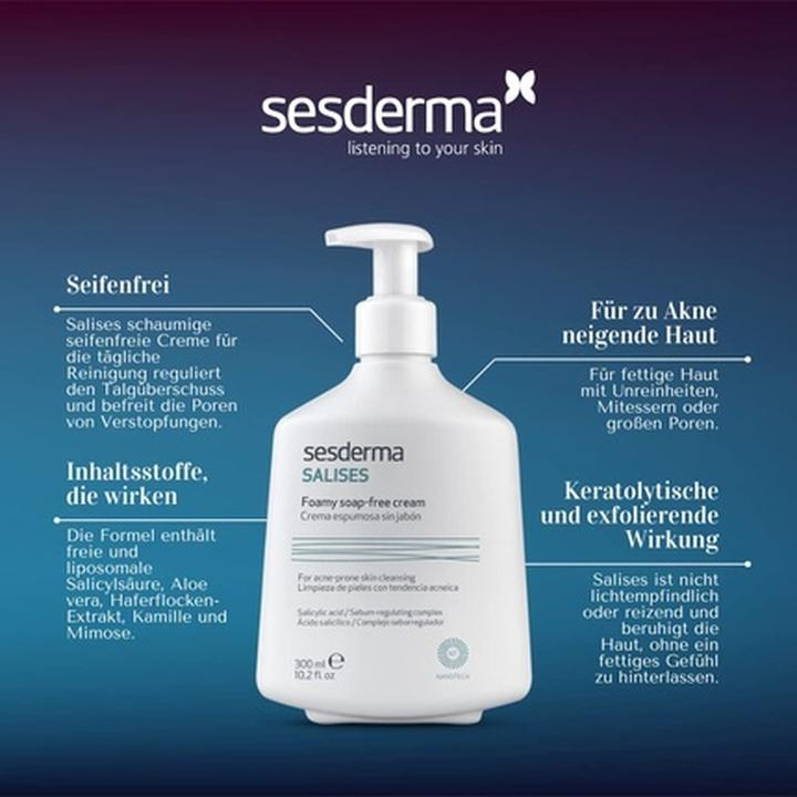 Immagine prodotto Sesderma Crema schiumosa senza sapone Salises (Schiuma detergente, 300 ml)