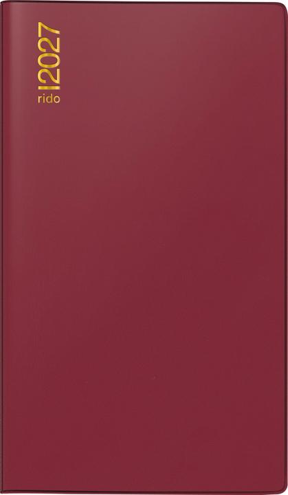 Produktbild rido/idé 7012112297 Taschenkalender Mod. TM 15 2027 A6, Kunststoff, bordeaux (A6)