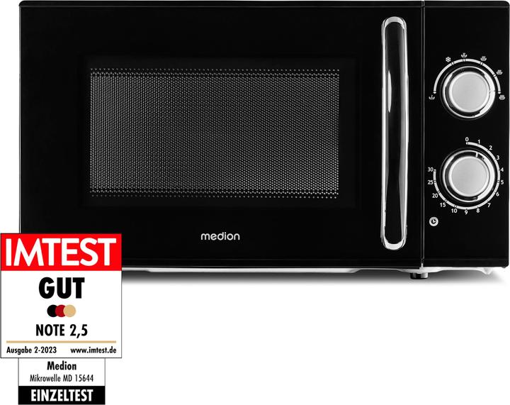 Produktbild Medion MD 15644 Mikrowelle 700W 17L schwarz (17 l)