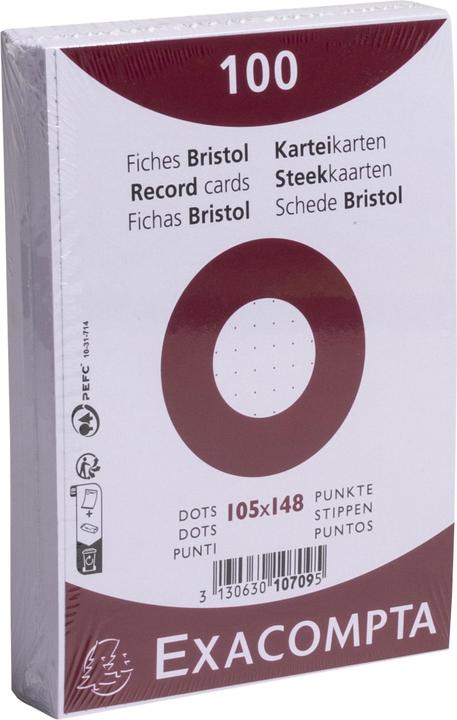 Image du produit Exacompta Fiches Bristol (A6, 205 g/m², 100 x)
