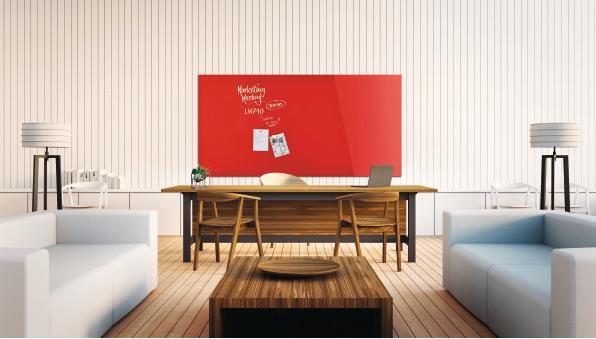Produktbild Magnetoplan MAGNETOP. Design Glassboard 1500x1000mm 13408006 intensiv-rot (1500 x 1000 mm)