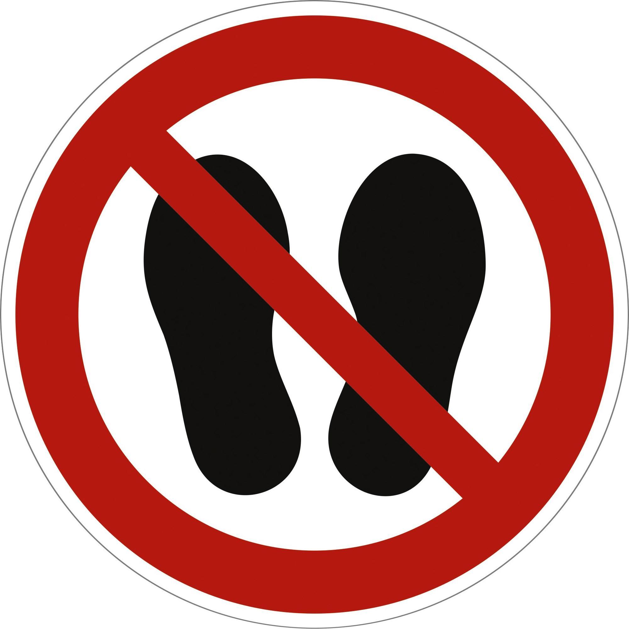 10x Moravia, Sicherheitskennzeichnung, Verbotszeichen Betreten der Fläche verboten Aluminium, Ø 200 mm