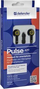 Produktbild Defender Kabelgebundene Kopfhörer Pulse 420 Schwarz-Gelb (Kabelgebunden)