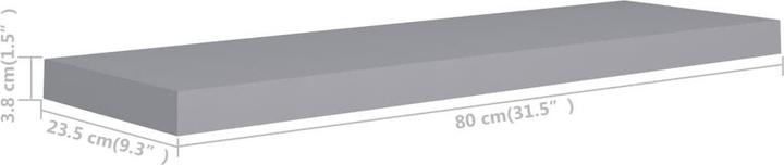 Actual product image vidaXL Wandregal (23.50 x 80 x 3.80 cm)