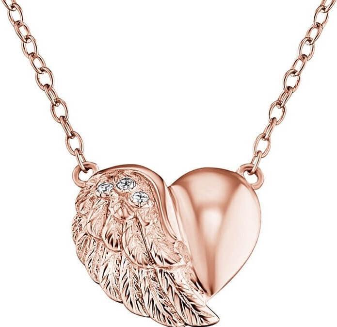 Actual product image Engelsrufer Necklace heart wings rose gold (925 silver, 40 - 44 cm)
