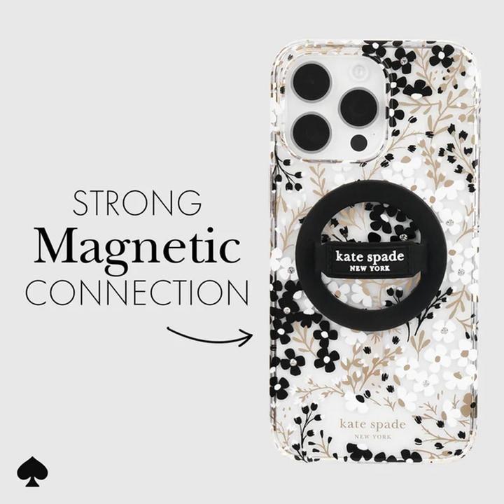 Image du produit Kate Spade Magnetischer Schlaufengriff – MagSafe Fingergriff (Schwarz)