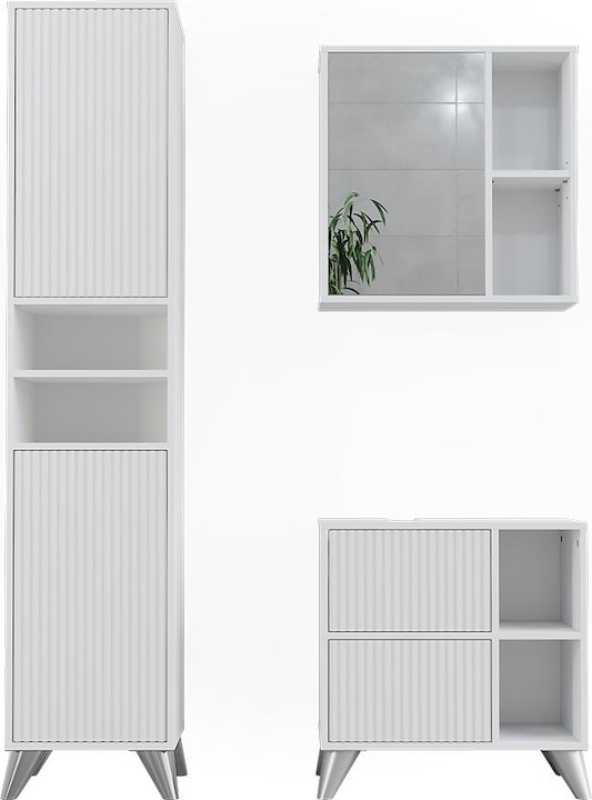 Vichy Badmöbel-Set Leano, Weiss, 3 Teile