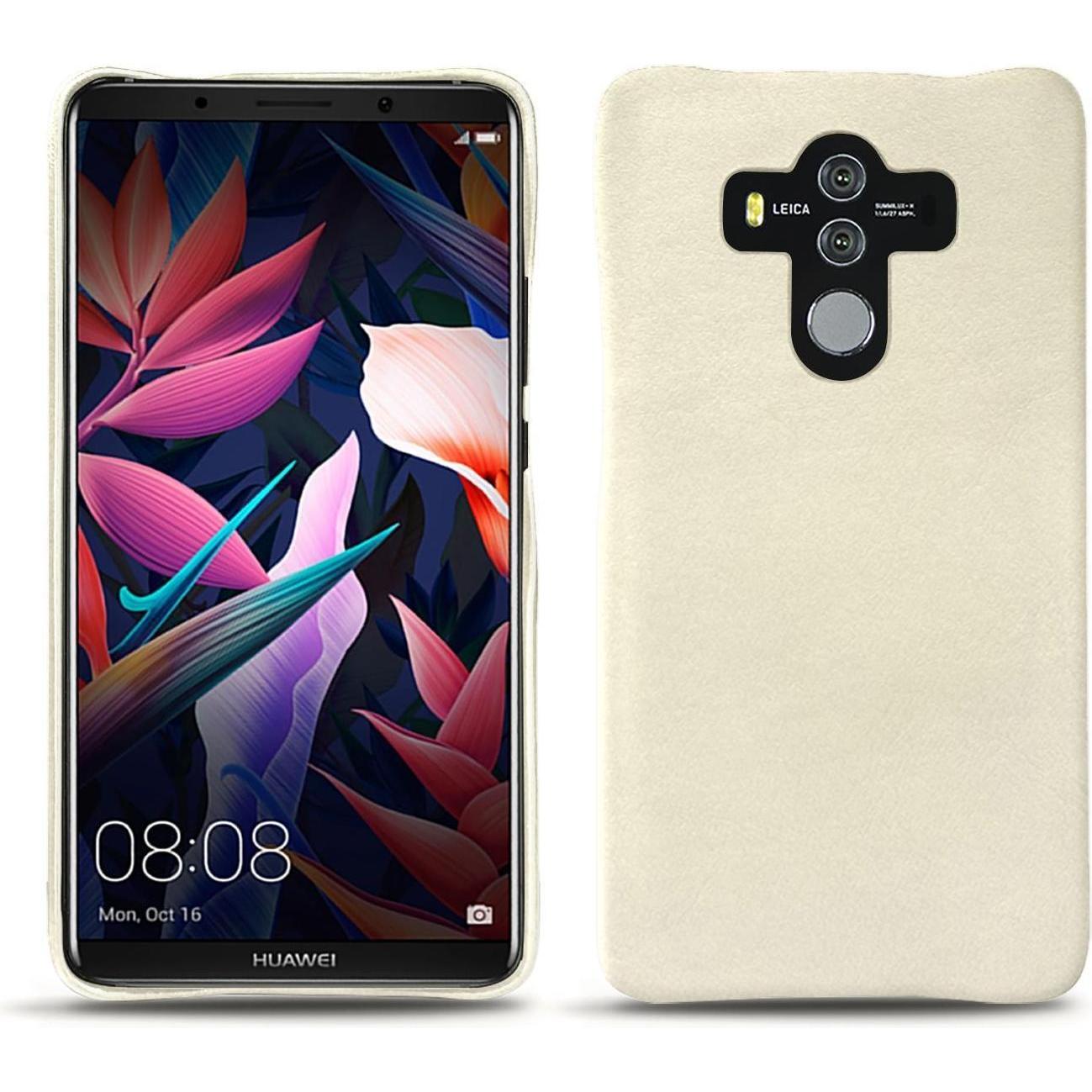 Noreve Lederschutzhülle (Huawei Mate 10 Pro), Smartphone Hülle, Weiss