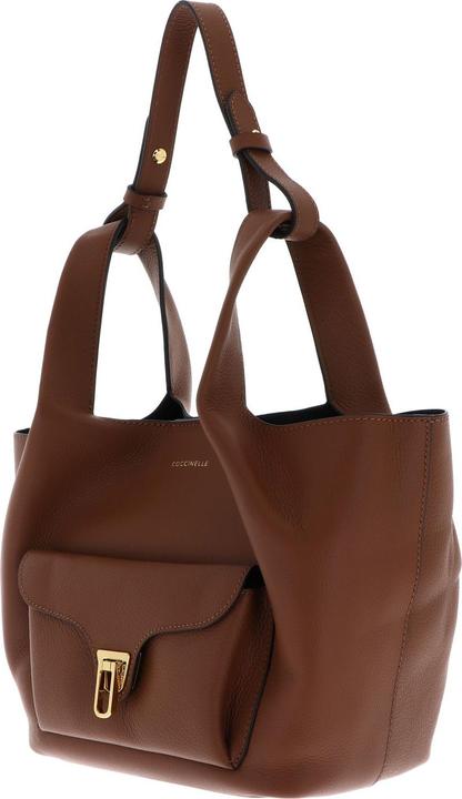 Actual product image Coccinelle Beat Shopping Double Grainy Leather Handbag