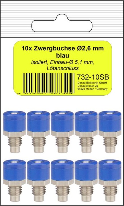 Produktbild Donau 10 ZWERGBUCHSE 2,6mm blau