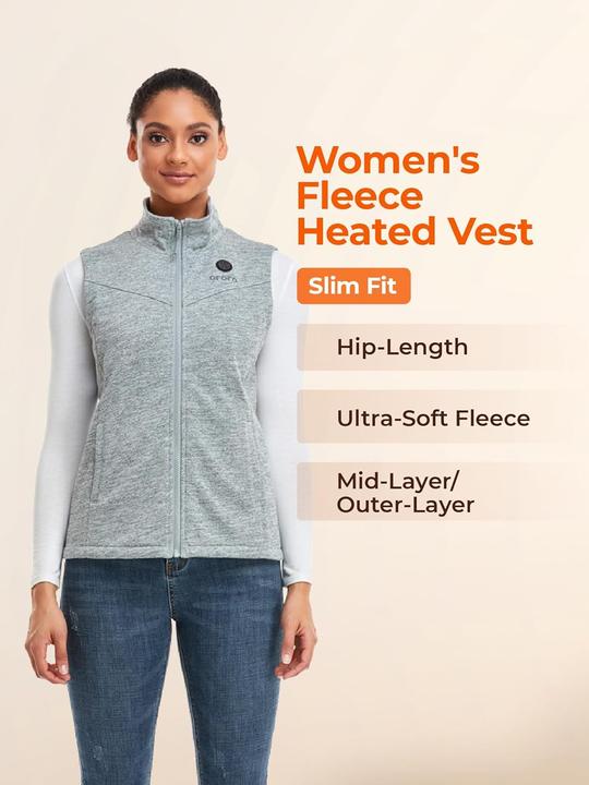 Actual product image Ororo Beheizbare Fleeceweste mit Powerbank (M)