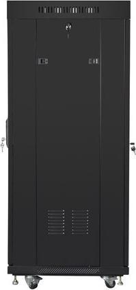 Produktbild Lanberg EINBAUSCHRANK RACK STEHEN 19" 27HE 600X600 SCHWARZ PERFORIERTE TÜR LCD (FLAT PACK) V2 (10.86 HE, 19 Zoll Rack)