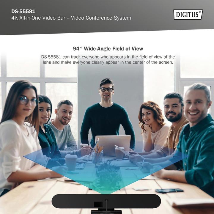 Actual product image Digitus 4K All-in-One Video Bar – Video Conference System