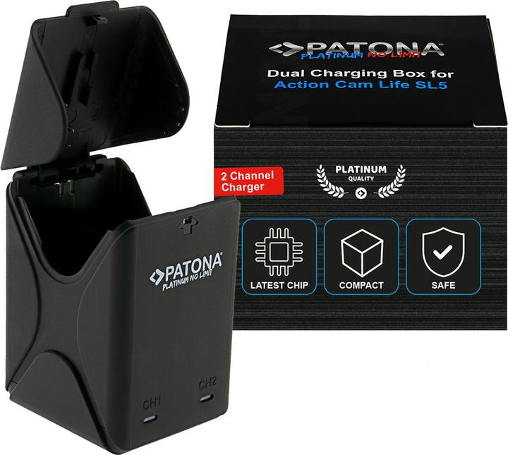 Image du produit Patona Ladegerät Dual Action Cam SL5 (Chargeur de batterie d'appareil photo)