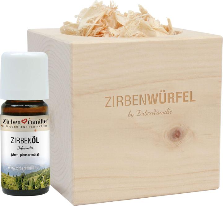 Produktbild ZirbenFamilie ZirbenWürfel Set inkl. 10ml ZirbenÖl