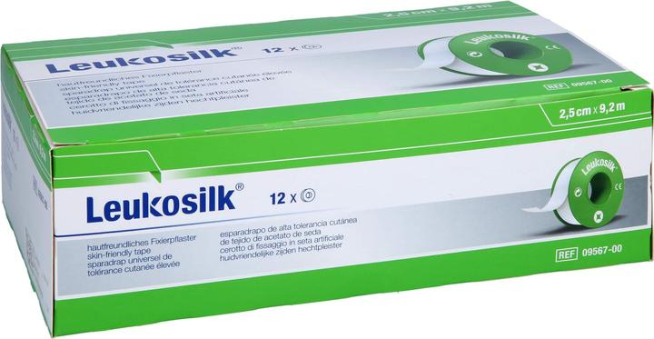 Actual product image BSN LEUKOSILK 9.2MX2.5CM, 12 pcs PFL (12 x)