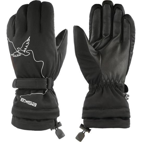 ESKA, Damen, Handschuhe, skihandschuhe mädchen daisy, Schwarz, (6.5)
