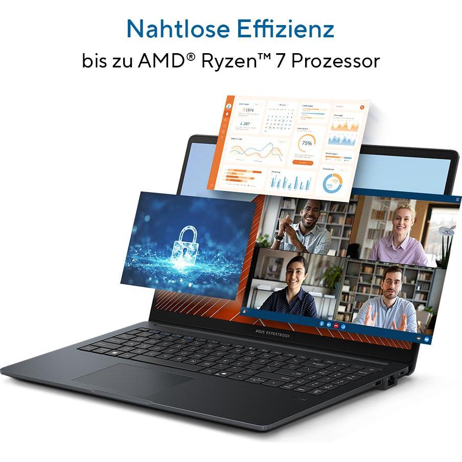Thumbnail - ASUS NB BM1503CDA-S70031X 15,6" FHD (15.60", AMD Ryzen 5 7535U, 16 GB, 512 GB, DE), Notebook, Grau