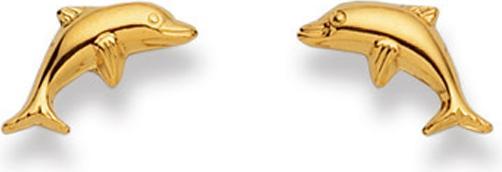 Image du produit Muau Stud earrings dolphin yellow gold 750, 11mm (Or jaune 750/18K)