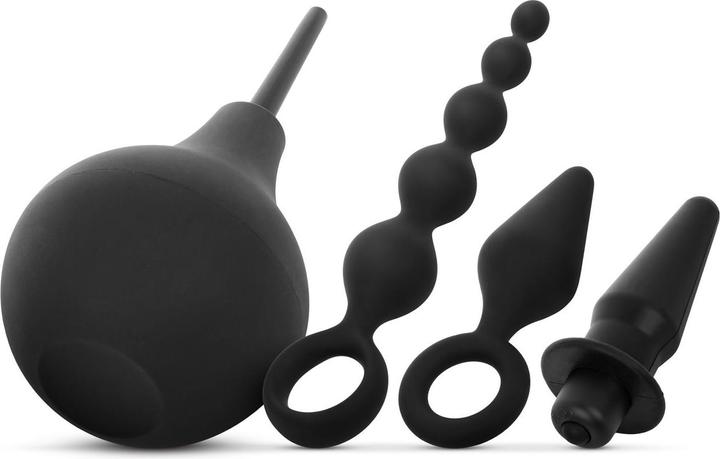 Produktbild Easytoys Analplug Set mit Dusche Schwarz