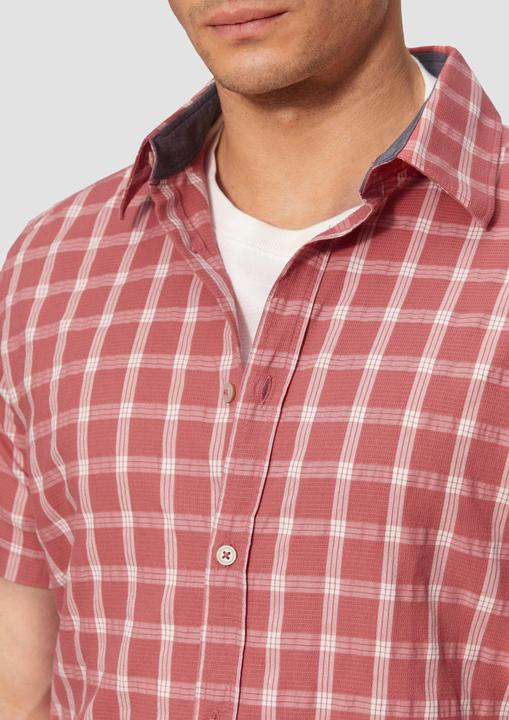 Actual product image S.Oliver Hemd Regular Fit: Kariertes Kurzarmhemd mit Struktur (S)