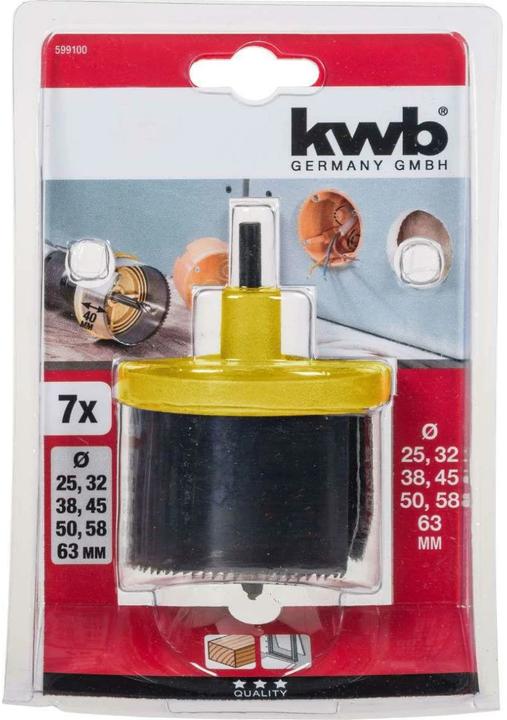 Image du produit kwb scie circulaire 2563/profondeur 40/ 7 jantes (32 mm, 45 mm, 58 mm, 50 mm, 63 mm, 38 mm, 25 mm)