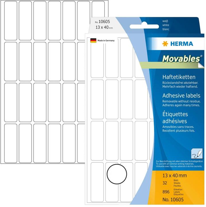 Actual product image HERMA Removable multi-purpose labels