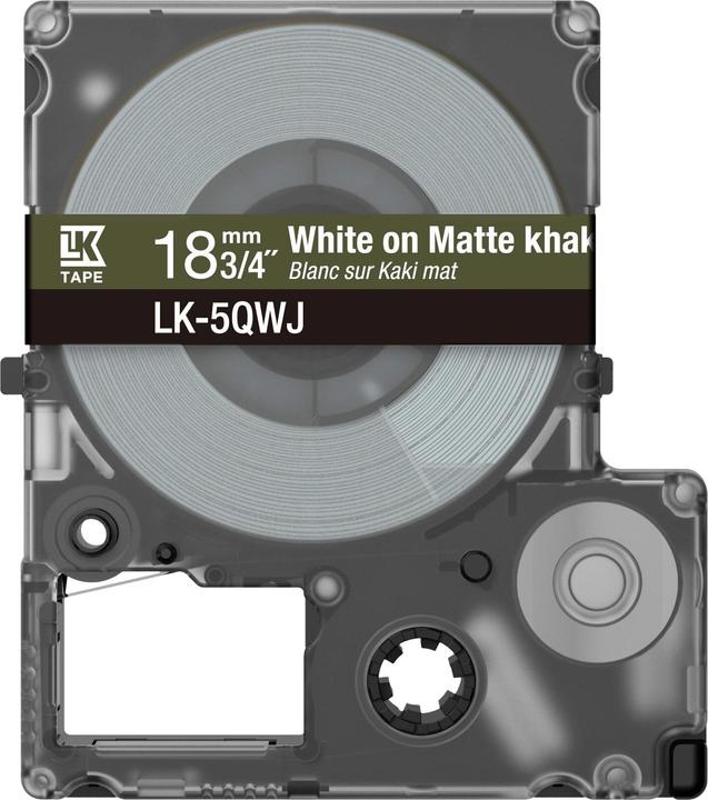 Produktbild Epson Matte Khaki/White 18mm LK-5QWJ (1.80 cm, Grün)