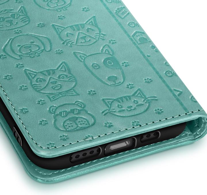 Produktbild Avizar Klapphülle für iPhone 16e Design Katze und Hund Portemonnaie (Apple iPhone 16e)