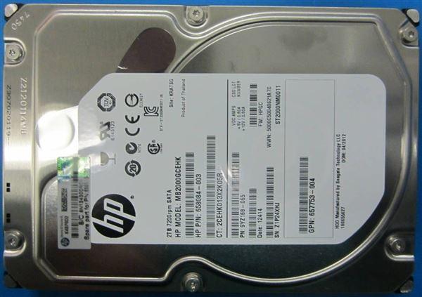 Produktbild HPE HDD 2TB NON-HS (NHP) SATA (2 TB, 3.5")