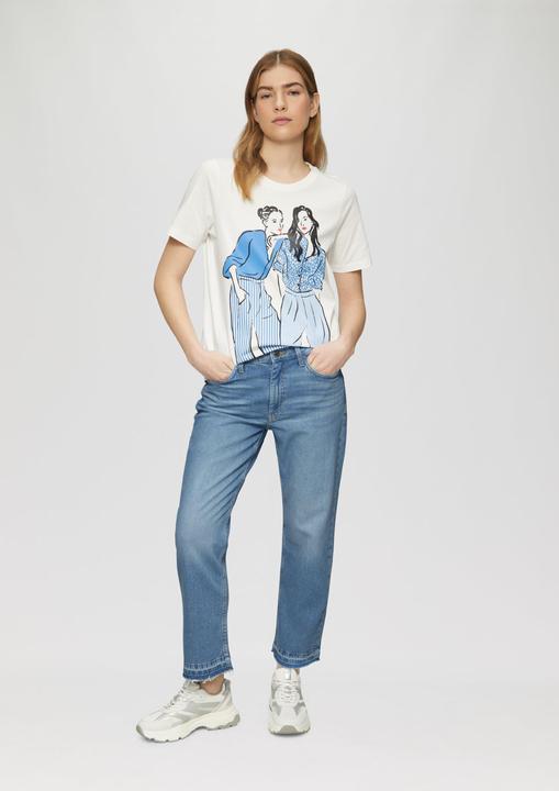 Produktbild S.Oliver Jeans-Hose Cropped Jeans / Regular Fit / Mid Rise / Straight Leg / mit Saumdetails (46)