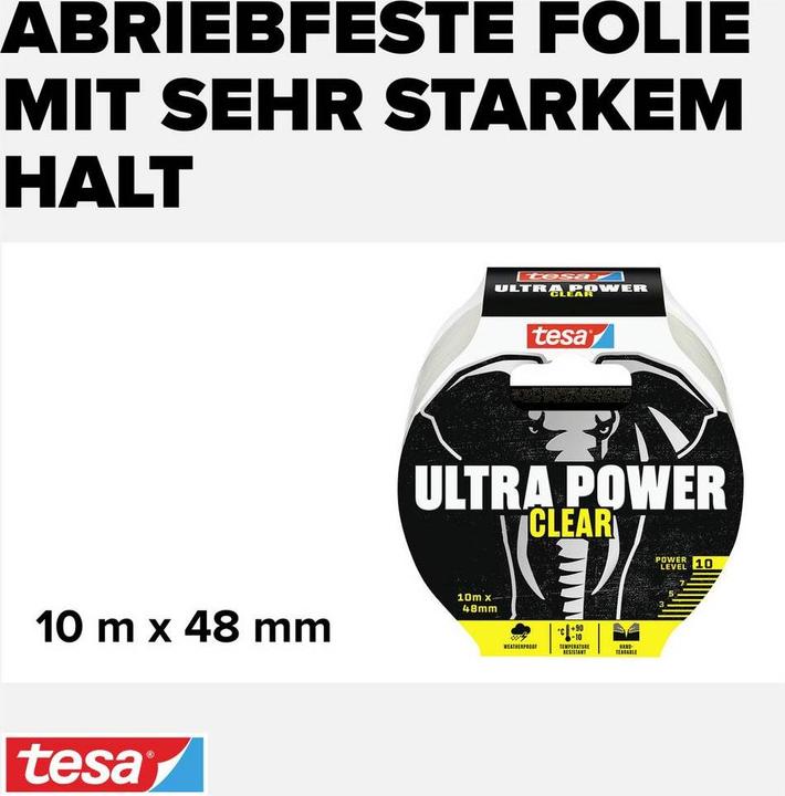 Produktbild tesa ULTRA POWER CLEAR Reparaturband (48 mm)