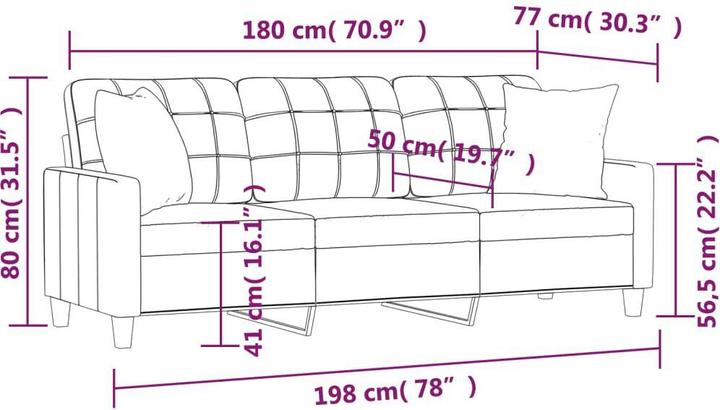 Produktbild vidaXL Amandine (3-Sitzer)