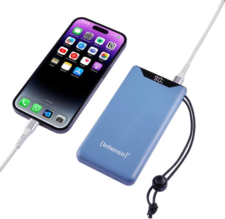 Produktbild Intenso Powerbank F10000 Blue (blau, 10.000 mAh, PD 3.0, Quick Charge 3.0) (10000 mAh, 20 W, 20 Wh)