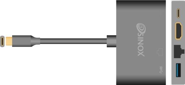 Sinox iMedia USB C Hub. Aluminium