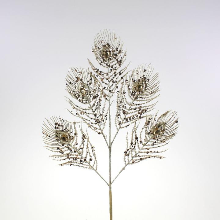Werner Voss Ramo decorativo con piuma di pavone