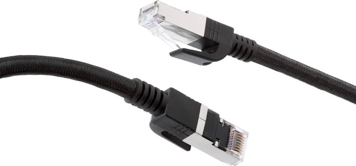 Actual product image Force Power Ethernet Kabel RJ45 Geflochten S/FTP 5m (S/FTP, CAT8.2, 5 m)