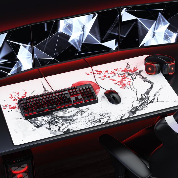 Actual product image Titanwolf Gaming Mouse Pad, XXXL Speed Mouse Mat 1200 x 600 mm, Speed & Precision, Japan Ink Painting (XXL)
