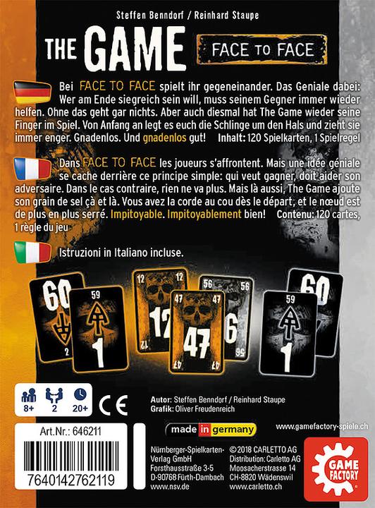 Produktbild Game Factory The Game Face to Face (Französisch, Deutsch, Italienisch)